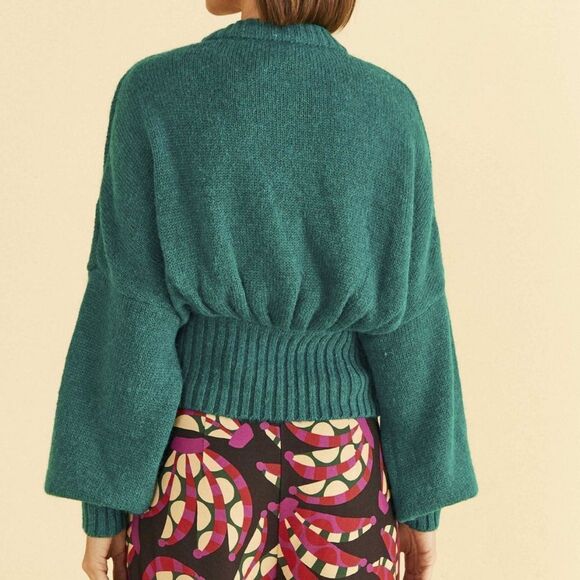 Farm Rio Emerald Bubble Knit Cardigan NWT - Picture 3 of 12